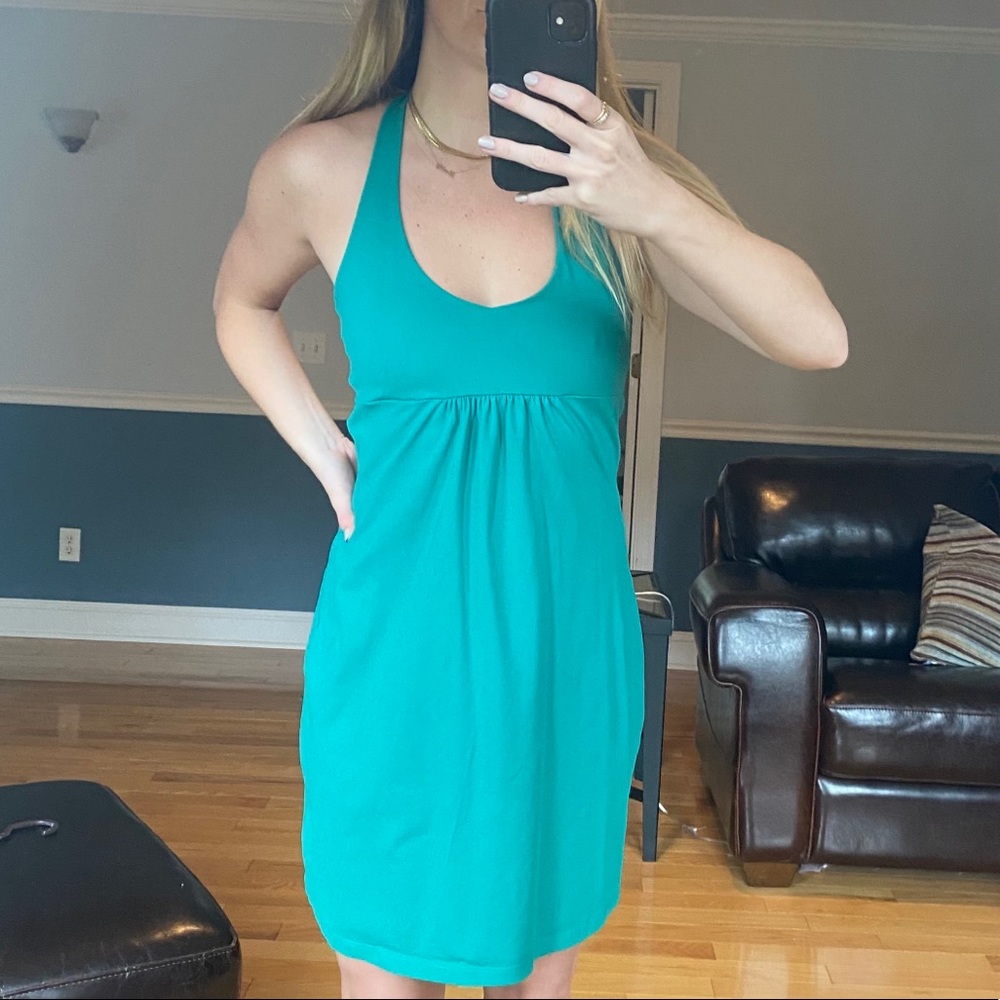Susana Monaco green summer halter dress size M